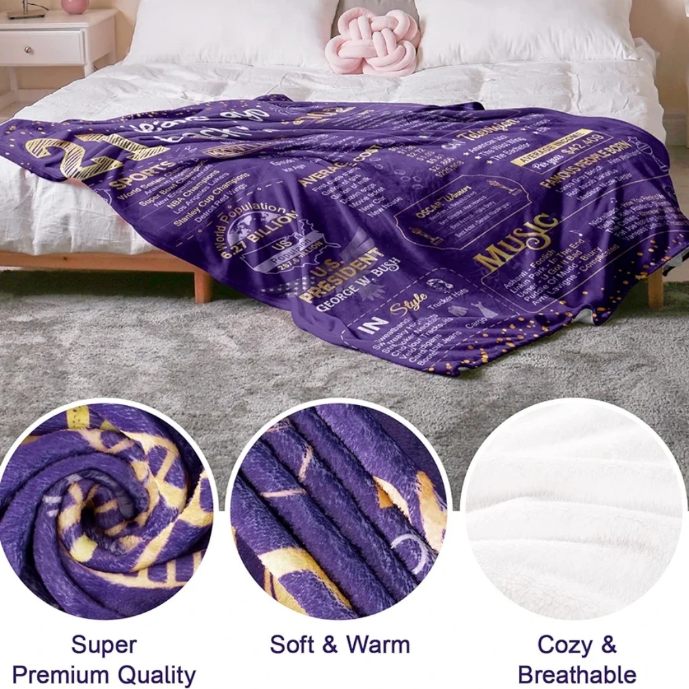 Soft Throw Blanket 21 Years Ago Back 2002 (2 for 50)